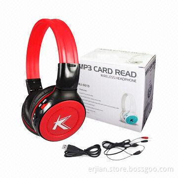 New Conception Wireless MP3 Player Headphones with FM Radio, OEM Orders Welcomed